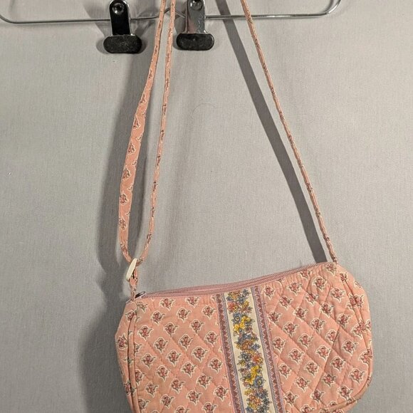 Larenda Designs Women's Pink Floral Quilted Shoulder Purse #2 - Picture 2 of 6